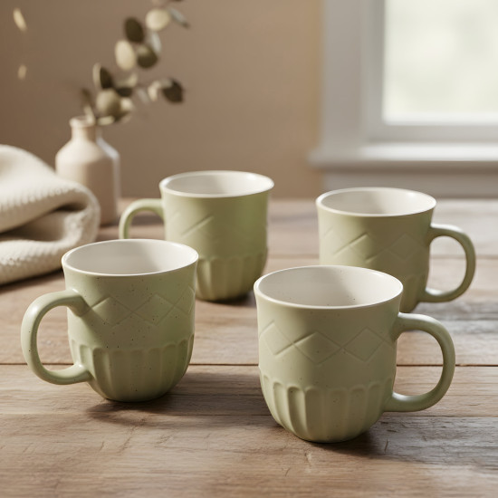 Porcelain Mug Set - 4 Pcs